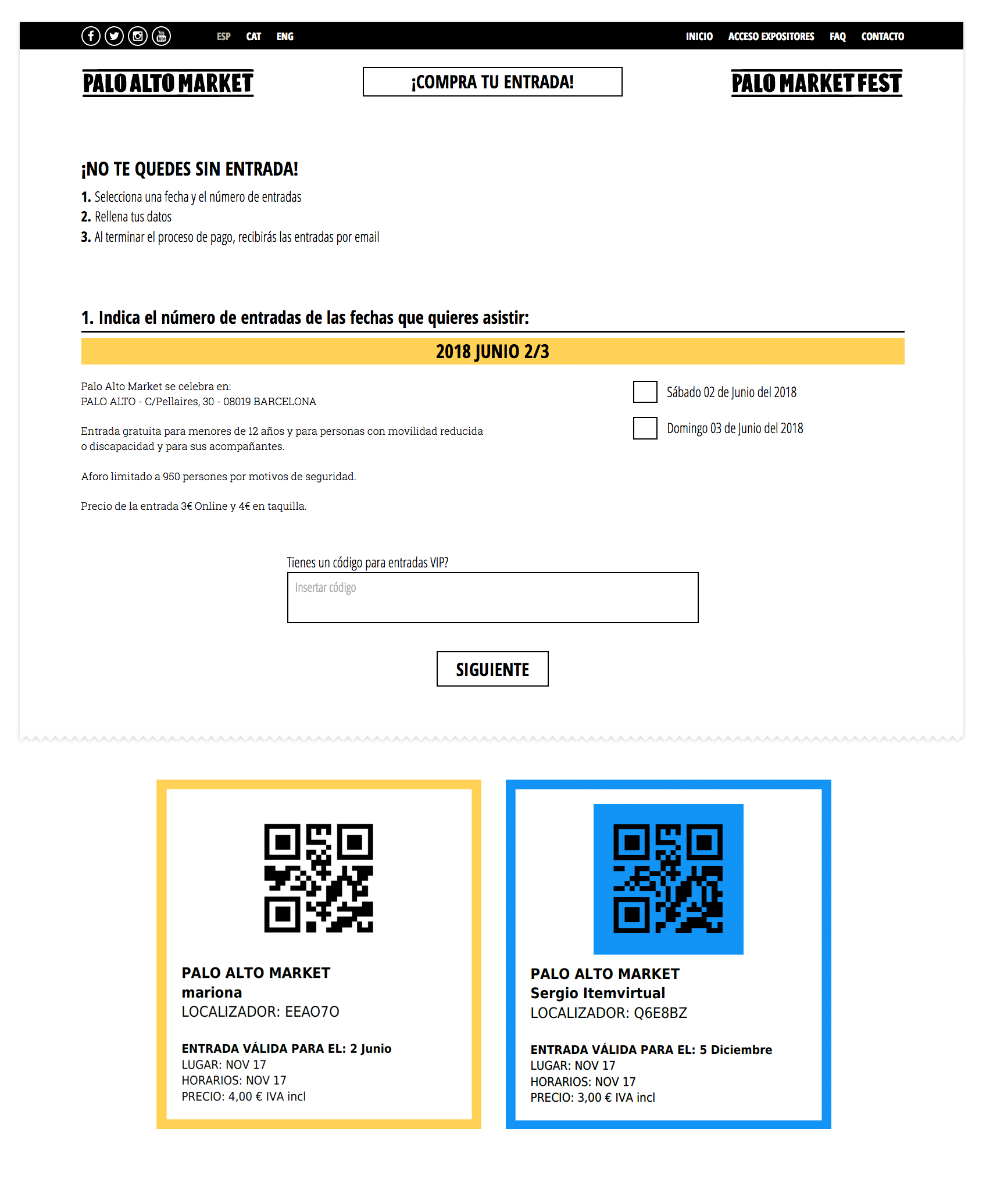 Venta de entradas online