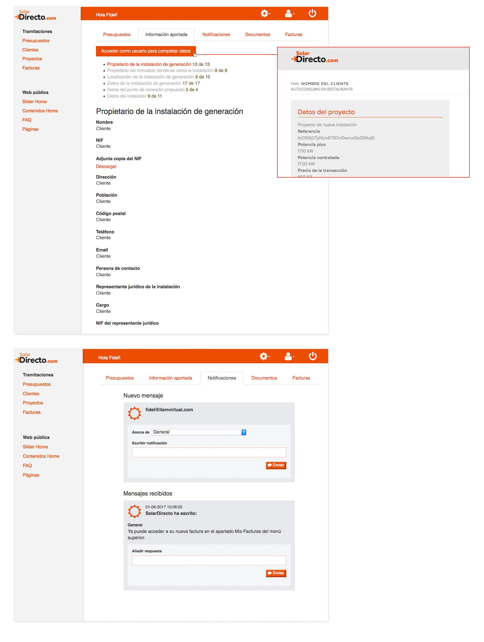 Gestor administradores